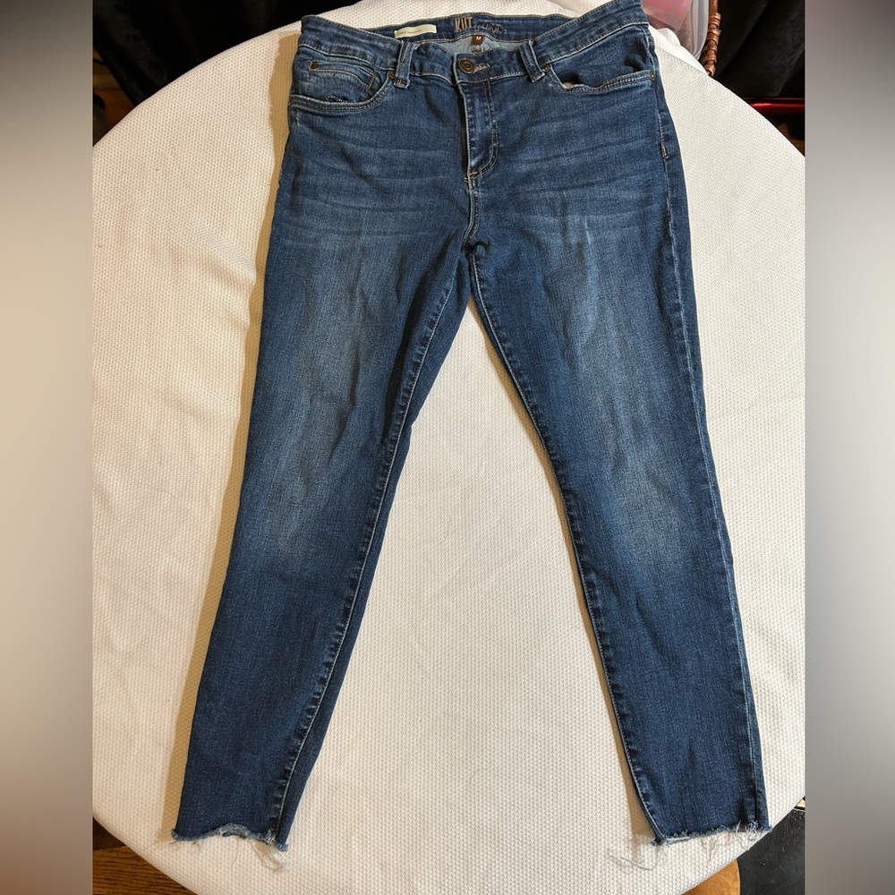 Kut From The Kloth Carlo ankle skinny frayed bottom size 12